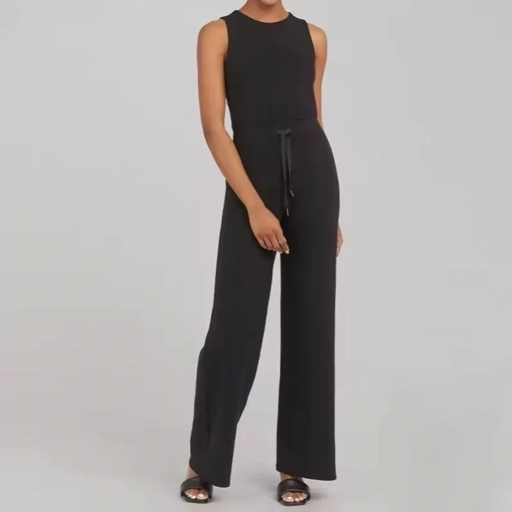 NEW US Women Casual Playsuit Ladies Crew Neck Jumpsuit Romper Summer Pants Solid